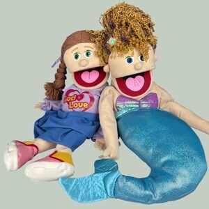 Silly Puppets Mermaid and God Is Love Girl Hand Puppet Set Ministry Storytelling